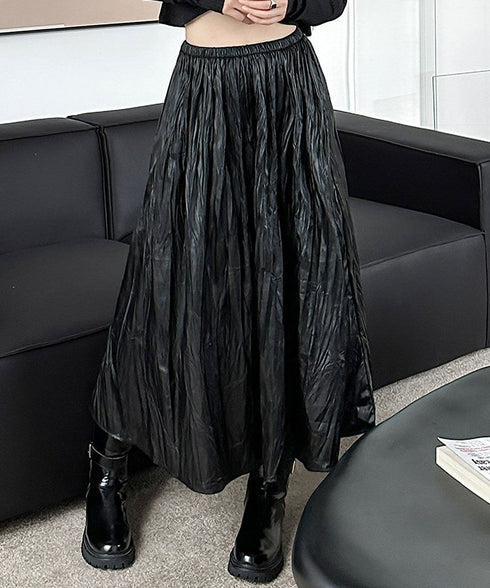 Crinkle Gloss Maxi Skirt